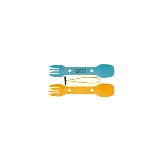 UCO Utility Spork lusikkahaarukka 2-pack gold-skyblue