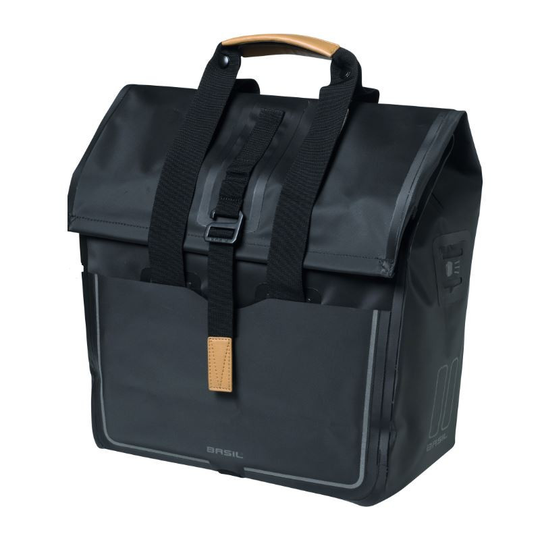 Basil Urban Dry Shopper 25L pyörälaukku, musta