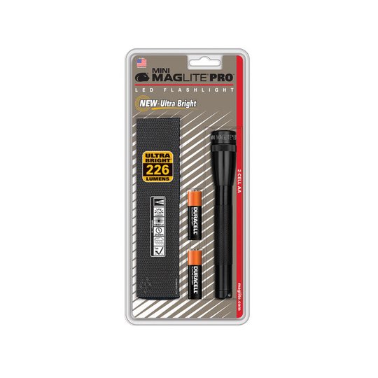Mini Maglite LED 2AA Pro, musta