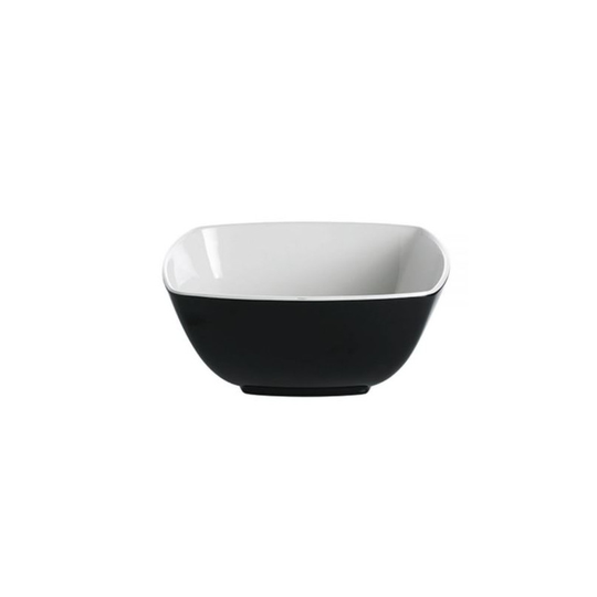 Gimex Quadrato Kulho musta/valkoinen 15x15cm, muovia