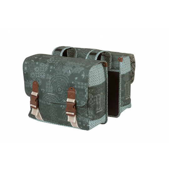 Basil Bohème - double bicycle bag - 35 liter - green