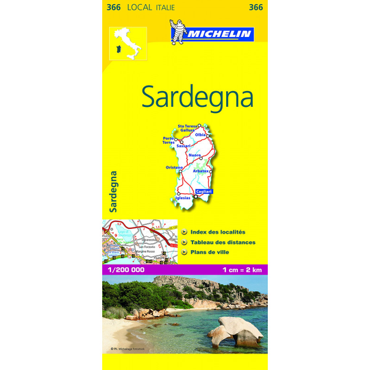 Michelin Italia Sardegna tiekartta