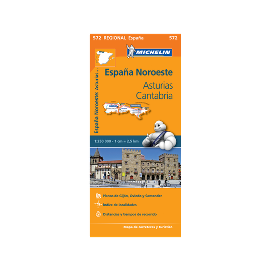 Michelin Asturias Cantabria tiekartta