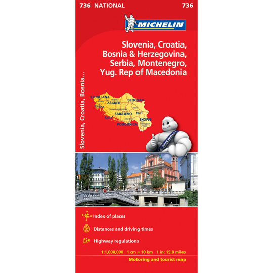 Michelin Slovenia, Kroatia, Bosnia Kartta