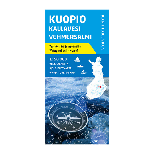 Karttakeskus Kuopio Kallavesi Vehmersalmi, veneilykartta 1:50 000