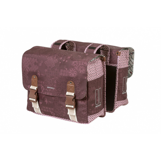 Basil Bohème - double bicycle bag - 35 liter - red