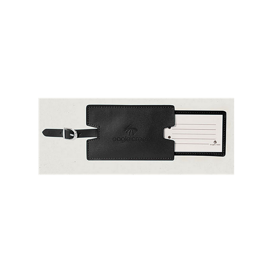 Eagle Creek Leather Luggage Tag nahkainen matkalaukun tunnistelaatta musta