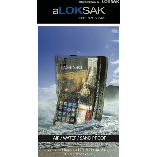 aLOKSAK vedenpitävä suojapussi 15.24 x 30.48 cm, 3kpl