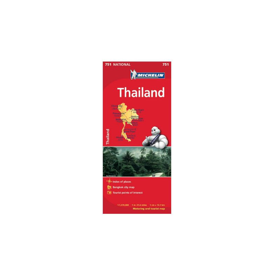 Michelin Thaimaan kartta (mittakaava 1/1 370 000)