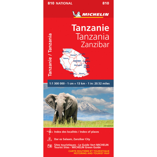 Michelin Tanzania & Zanzibar tiekartta