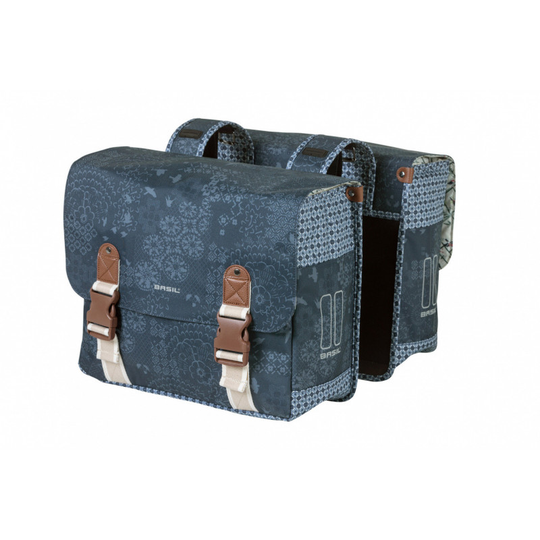 Basil Bohème - double bicycle bag - 35 liter - blue